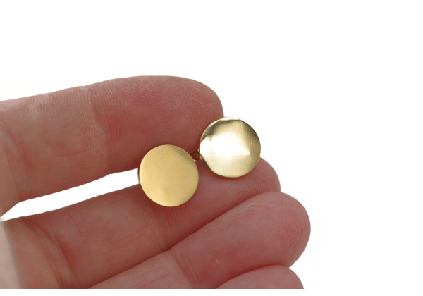 Support boucle d’oreille rond inox doré – DIY bijoux hypoallergénique