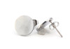 Support boucle d’oreille rond inox argent– DIY bijoux hypoallergénique