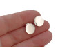 Support boucle d’oreille rond inox argent– DIY bijoux hypoallergénique