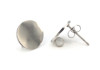 Support boucle d’oreille rond inox argent– DIY bijoux hypoallergénique