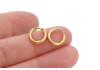 Mini créoles dorées 12 mm – Acier inoxydable (x2)