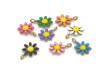 Lot 6 breloques fleurs émaillées – Multicolore – Bijoux DIY