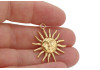 Charm soleil doré 30 mm – Acier inox – Pendentif bijou DIY