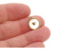 Charm nacre motif doré – Lune, étoile ou cœur – Acier inox 15 mm
