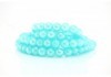 10 Perles en verre ultra brillantes - Diam. 8 mm - Couleur Effet Irisé Bleu Clair