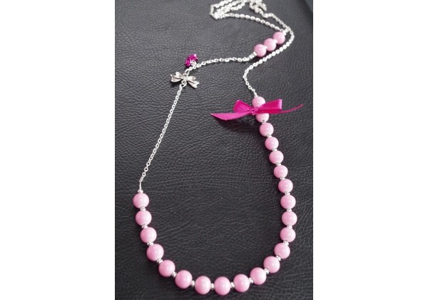 DIY - Kit Sautoir Perles et Ruban Satin