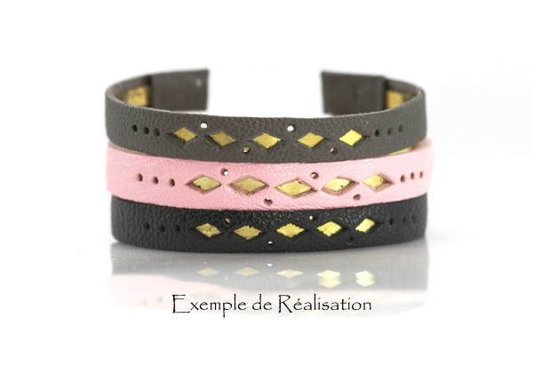 Emporte Pièce à frapper Forme Losange - Poinçon pour percer le cuir ou plastique - Dim. Losange 7.5 x 4 mm