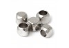 30 Perles Cubes en Métal - 2.5 x 2.5 mm - Trou : 1.5 mm - Couleur Argent Foncé / Platine