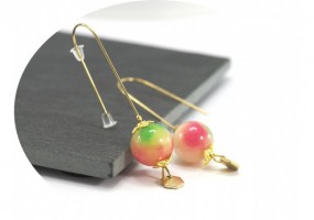 6 Crochets boucles d'oreilles Courbe - Dim. : 57 x 15 mm - Couleur Or laiton