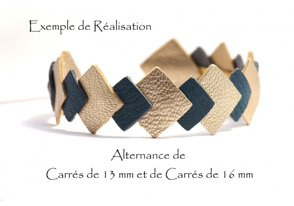 Carrés en cuir