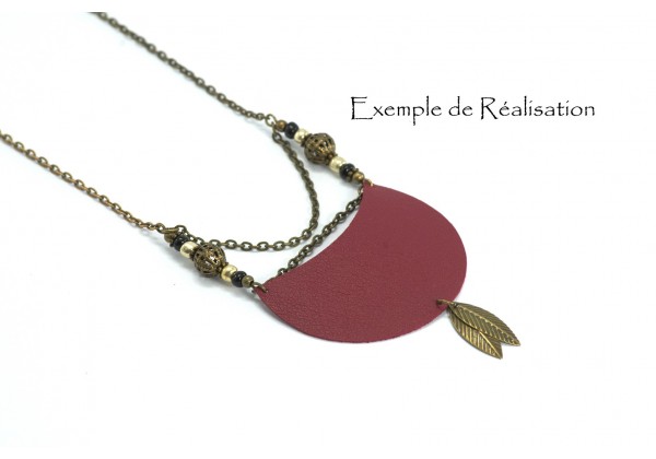 Demi-Lunes de cuir Gris Anthracite